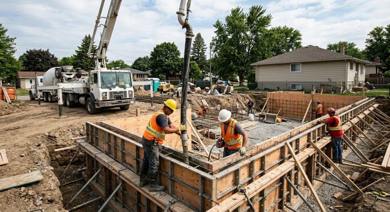 Poured Foundation Installation in Fort Wayne, IN